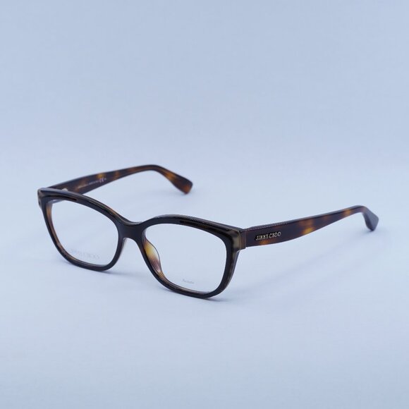 Jimmy Choo JC146 0PUU 00 Eyeglasses Animal Havana 53mm Square Frame - Picture 1 of 11